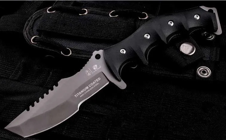 

HX OUTDOORS Tactical Fixed Knives,440 Blade Outdoor Hunting Knife,Camping Survival Knife.
