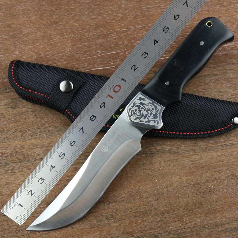 

High Quality hunting knifes wood handle camping survival tactical fixed knife north american hunting Straight knife