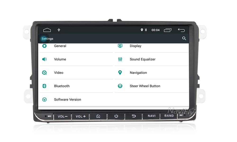 Best NaviFly 9inch Android8.1 car Multimeida player for Volkswagen golf 6 touran passat B7 Skoda Seat with gps navigator radio BT RDS 12