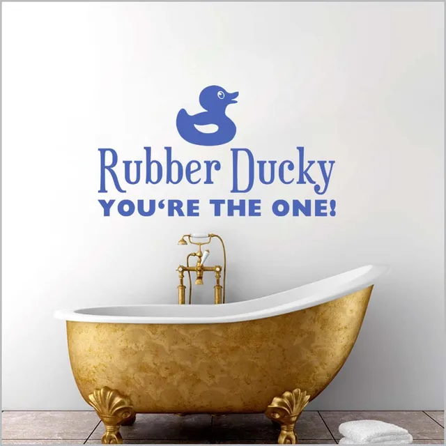 Stickers Rubber Ducky Cartoon Wall Decal Mural Art Wallpaper Bathroom Home Decor House Decoration Poster 32 Cm X 58 Cm Wall Stickers Aliexpress