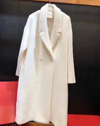 Для женщин шуба длинный плащ пальто однобортная модель реального Шерстяные пиджаки Зимние куртки для Для женщин