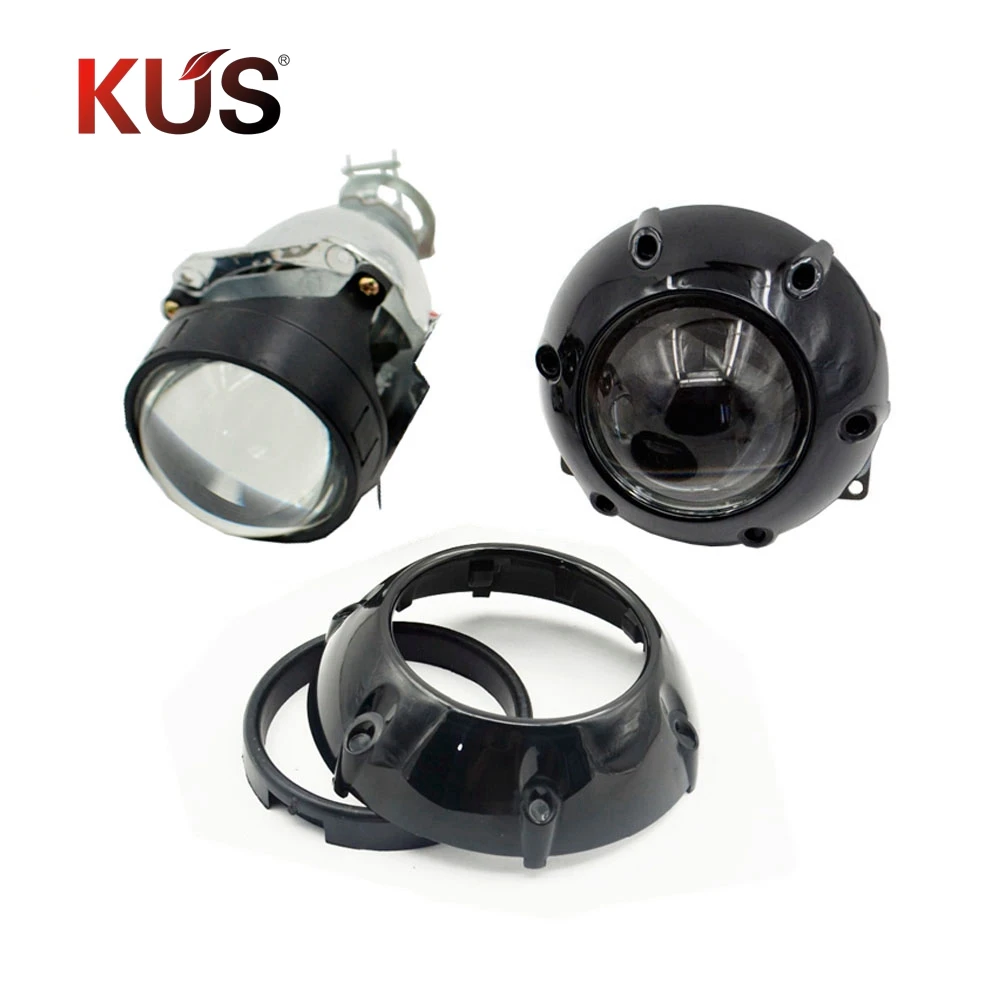 

2pcs 2.5 inch bi xenon Projector lens with zkw shrouds H1 H4 H7 car assembly kit motorcycle car hid headlight Headlamp Modify