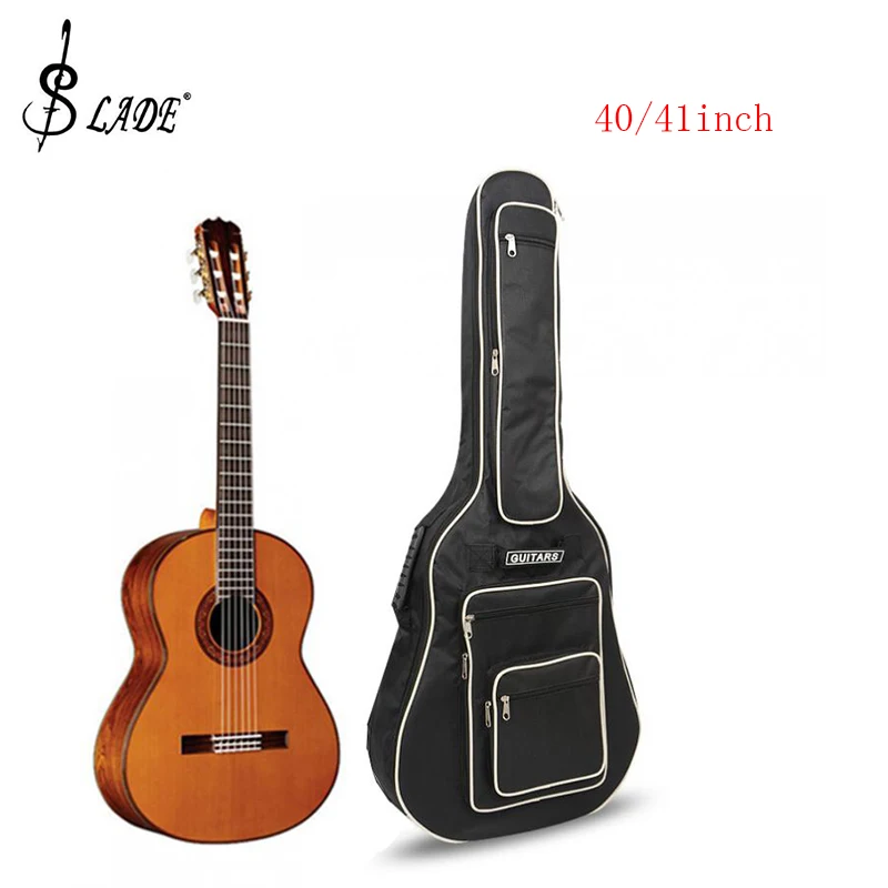 

Slade 40 / 41 Inch Guitar Bag 8mm Pad Cotton Thickening Backpack Guitar Soft Case More Pocket with Double Straps