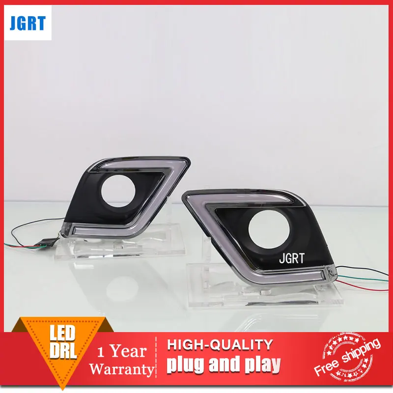 

car styling 2015-2016 For TOYOTA hilux LED DRL For hilux led fog lamps daytime running light High brightness guide LED DRL