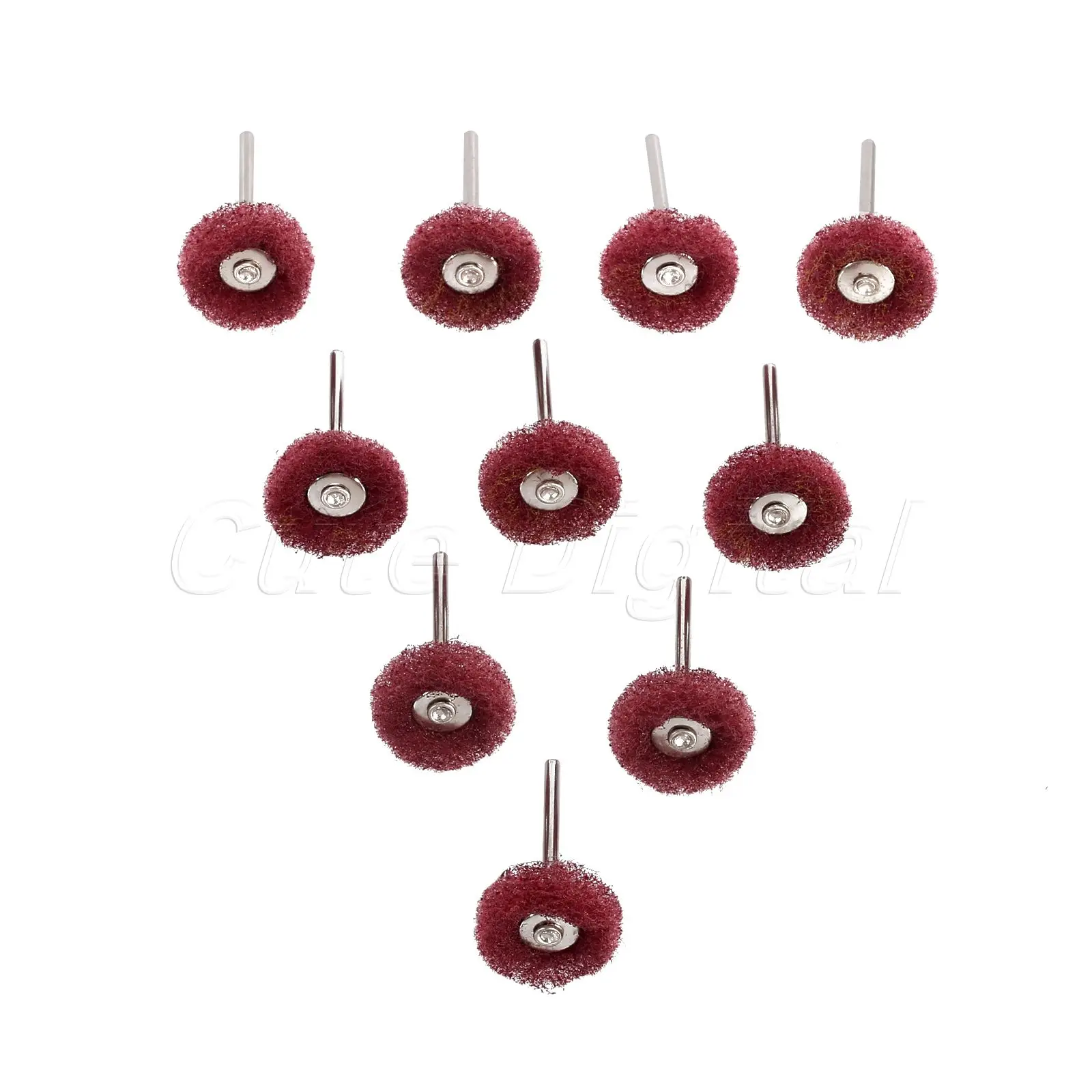 10Pcs 3mm Polishing Buffing Wheel Polishing Standing Metals Shank  Scouring Pad Dremel Accessories Rotary Abrasive Grinder Tools