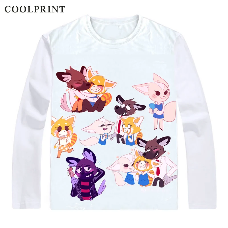 Aggretsuko Футболки с длинным рукавом аниме агрессивные Retsuko Aguresshibu красная панда