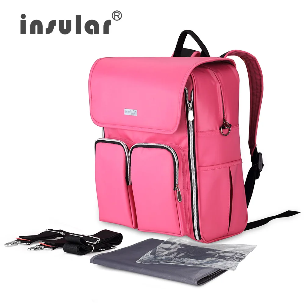 Nappy Bag Insular Diaper Bag Waterproof Nylon Mummy Large Capacity Multifunctional Travel Baby Nappy Shoulder For Care