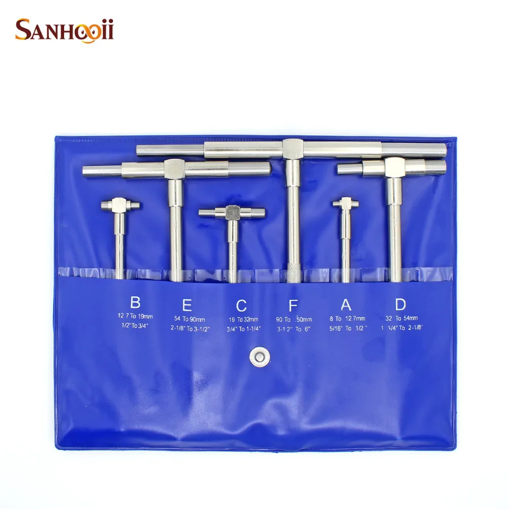

8-150mm 5/16 "-6" Telescoping 6pcs / set internal Gauges for Quick inside Set Micrometer Measurement Bore Engineers Kits