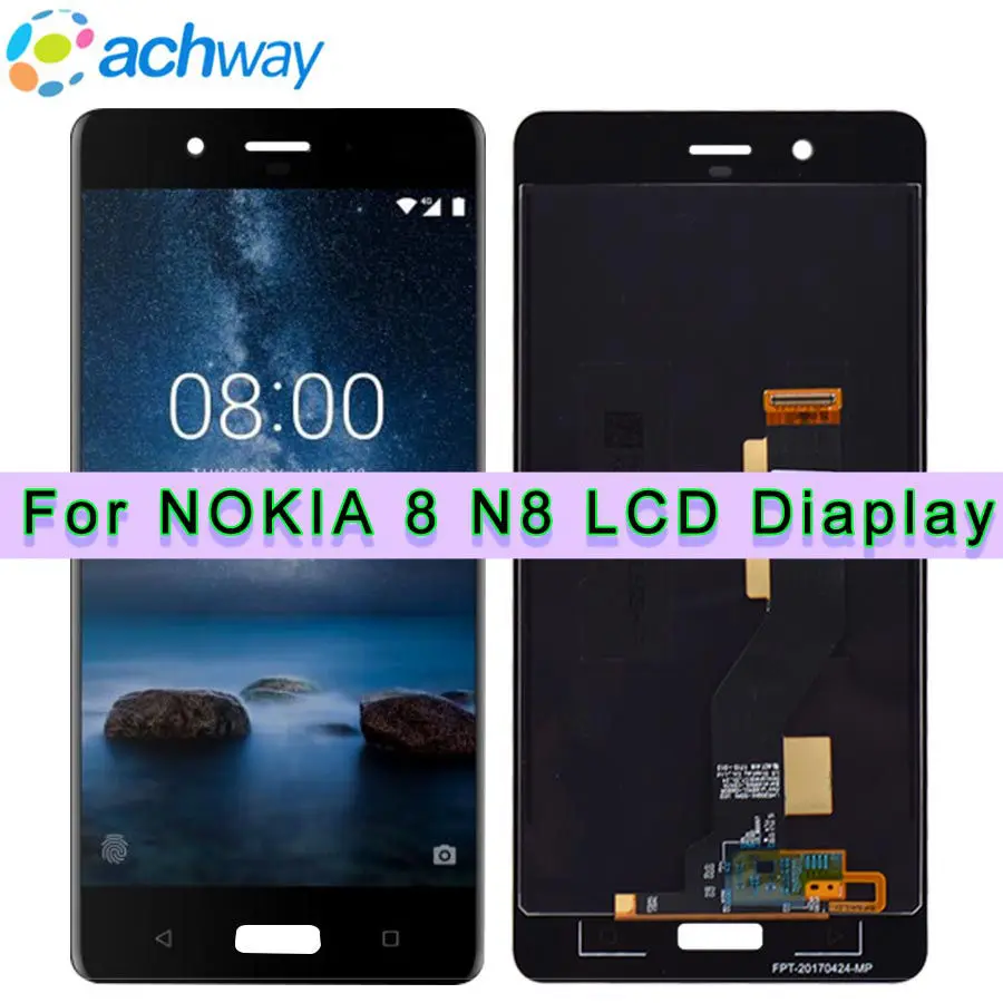 ЖК-дисплей для Nokia 8 N8 5 3 дюймов с сенсорным экраном и дигитайзером в сборе сменные