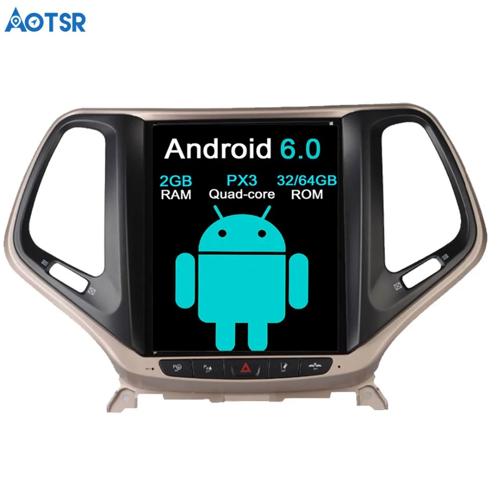 Aotsr Android 7 1 Tesla стиль автомобиля нет DVD плеер GPS навигация для JEEP Cherokee 2014 2018 Авто navi