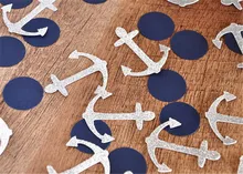 Nautical Anchor Sailor Boy Baby Shower Birthday Party Confetti -100pieces/pack