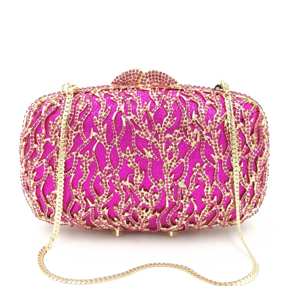 pink and gold purse