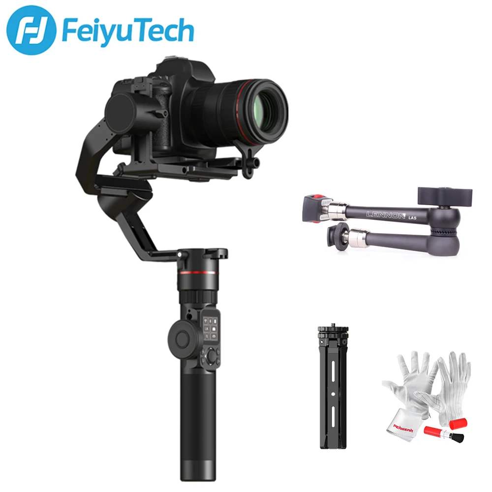 FeiyuTech AK2000 3-Axis Camera Stabilizer Gimbal with Follow Focus Ring for Sony Canon 5D Panasonic GH5 Nikon D850 2.8kg Payload |