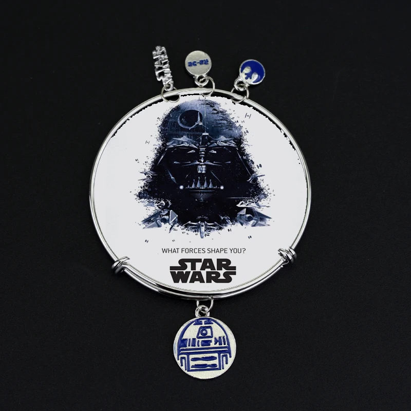 

Design Jewelry DIY Handmade Adjustable Bangle A Bracelet Star Wars Pendant a bracelets Link Chain Gift Pulseras mujer Bijouterie