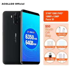 

Ulefone POWER 3 3S 6350mAh 5V/3A MT6763 Octa Core Face ID SmartPhone 6.0" 18:9 Full Screen 4GB+64GB 16MP Four Cams Mobile Phone