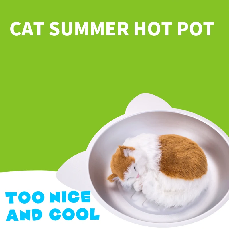 

@HE Summer Cool Cat Pot Aluminum Cool Cat Litter Round Cat Sleeping Bag Quality Cat Bed Pet Supplies Teddy kennel