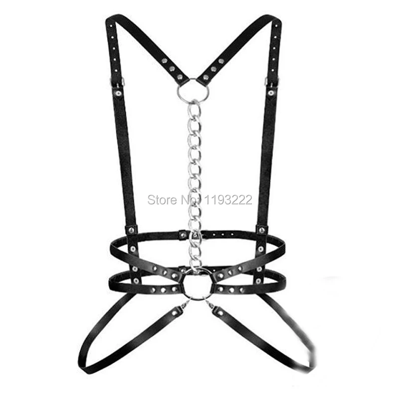 Женский кожаный ремень чокер ручной работы готический серебристый с