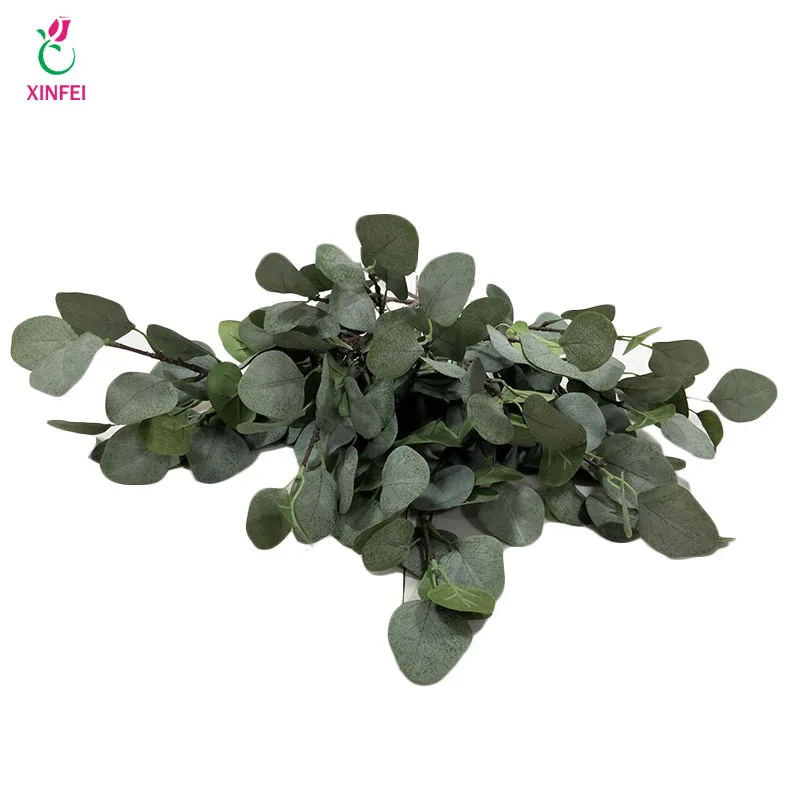 XINFEI Green Artificial Leaves Large Eucalyptus Leaf Plants Wall
