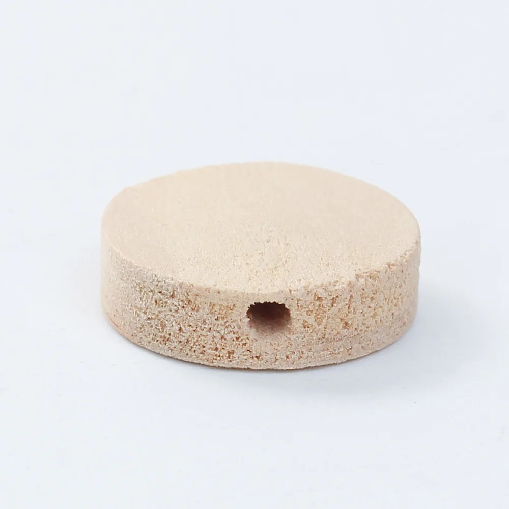 cheap DoreenBeads Flat Round Natural Hinoki Wood Spacer Beads DIY Components About 15mm( 5 8\