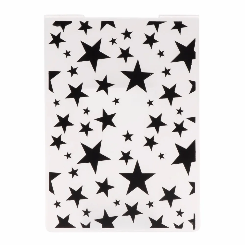 

Plastic Embossing Folder Template for DIY Scrapbook Photo Album Card Paper Craft Star Pattern