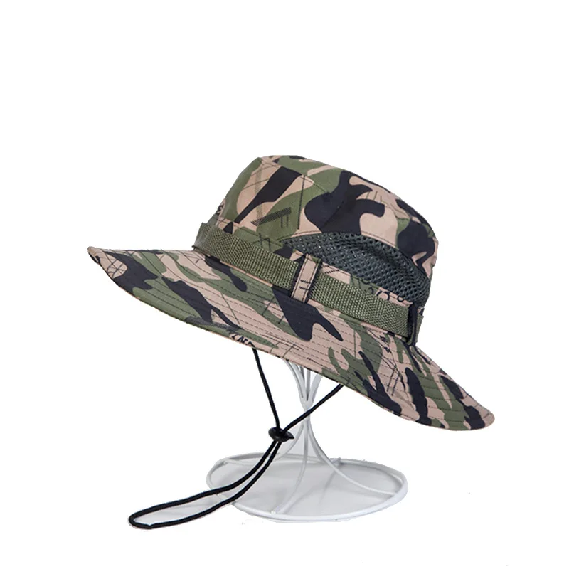 Тактическая американская армейская камуфляжная мужская шляпа-Панама камуфляжная с широкими полями Snapback Boonie шляпа летняя дышащая снайперская солдатская шапка для пейнтбола шляпа