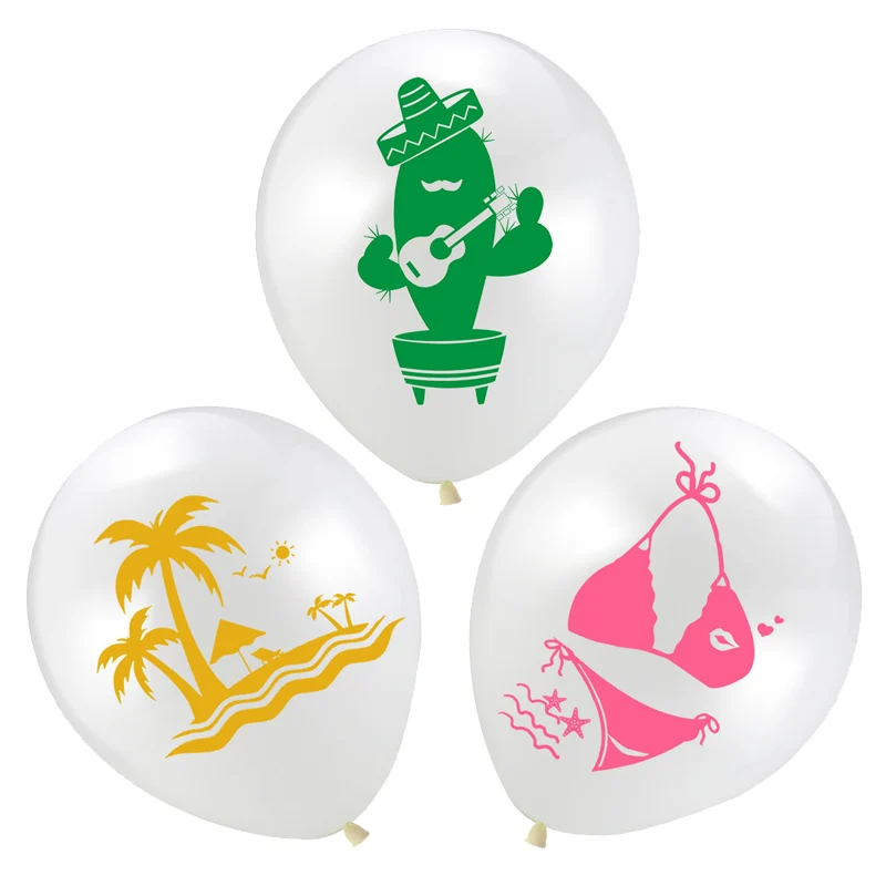 Фламинго Гавайские вечерние шары джунглей украшения на день рождения детский плакат/пальмовый лист/Ананасовый шар из алюминиевой фольги