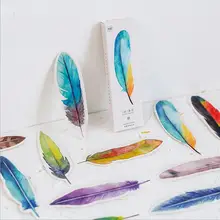 30 Лист акварель яркие перья Закладка характер флаер бумаги Книга Марка Канцелярия материал школьные принадлежности