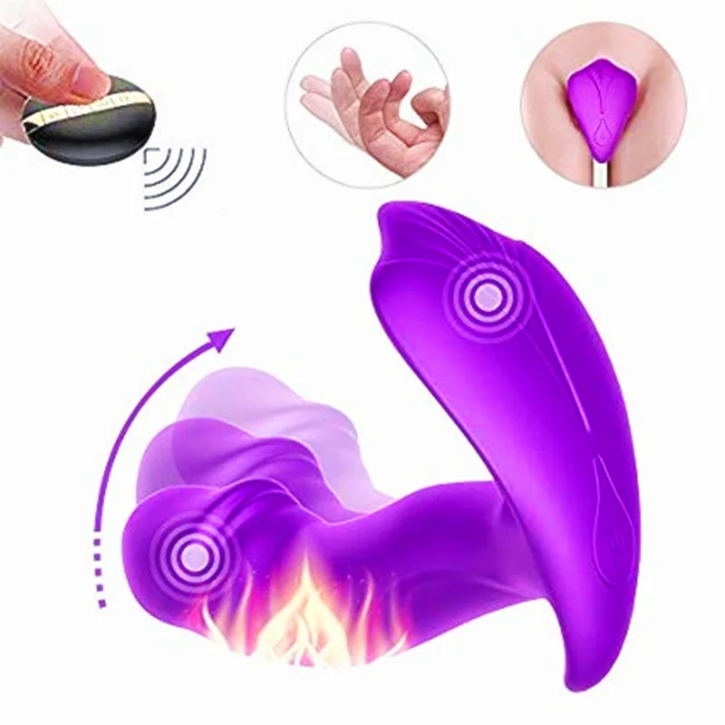 Najtaniej Poręczny G Spot ogrzewanie motyl wibrator Sextoy wibrator dla kobiet dla dwóch wibrujących majtek erotyczne towary Sex Trusk Sex Shop.