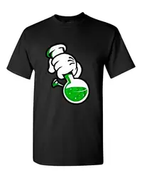 Мультфильм руки Бонг футболка футболки с рисунком растений Новые поступления повседневная одежда 2017 Летний стиль футболка