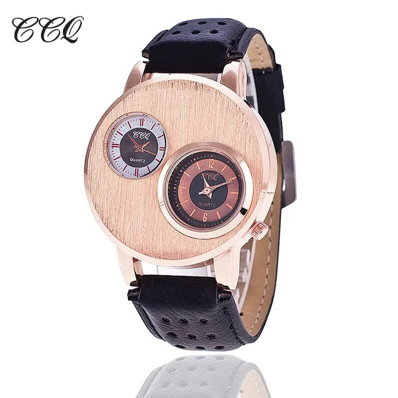 

CCQ Luxury Brand Genuine Leather Strap Analog Men's Quartz Watch Casual Watches Men Wristwatch relogio masculino 1884