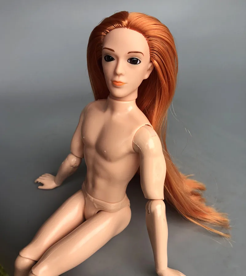 3D глаза мальчик кукла/с 14 совместный подвижный/супер длинные волосы Обнаженная кукла бойфренд для мальчика Жених OB Кен Кукла Рождество