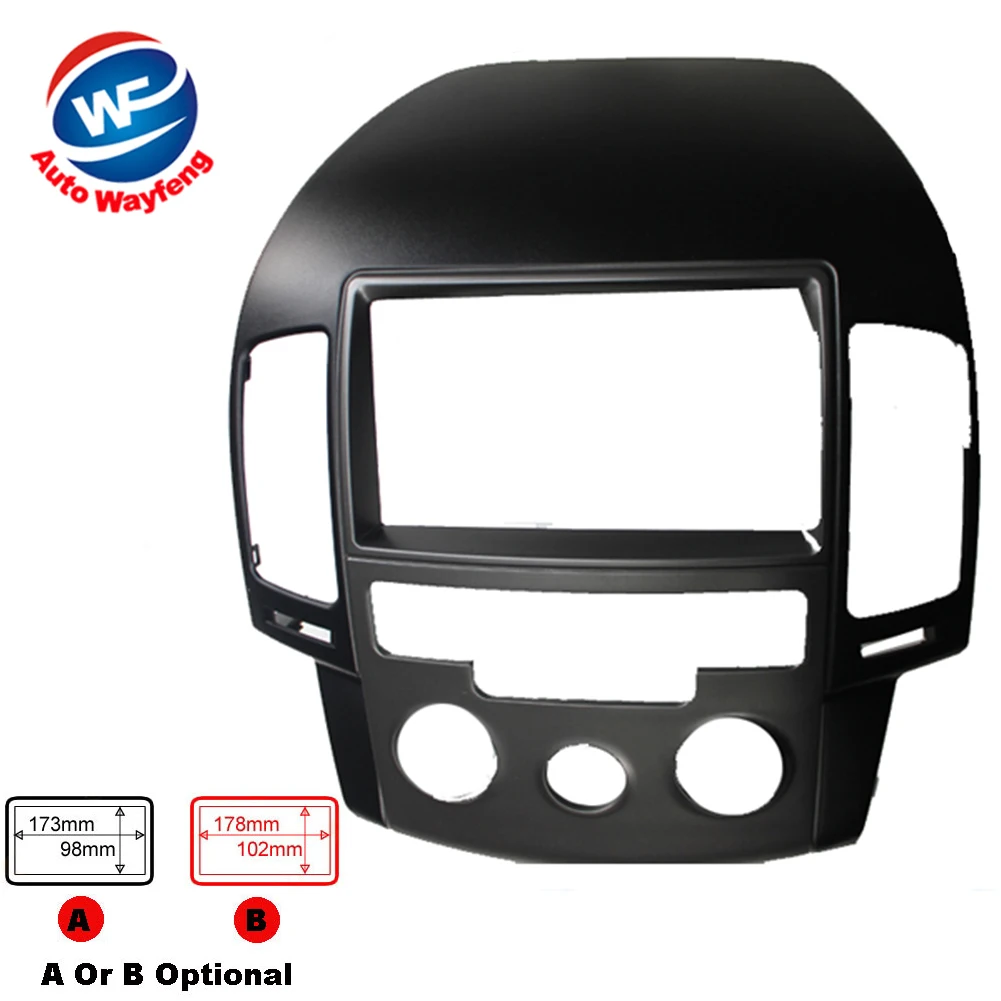 

2DIN Car refitting MANUAL AIRCON(KOREA LEFT) DVD frame panel,Dash Kit,Fascia,Radio Frame Fit For 08-11 HYUNDAI I30