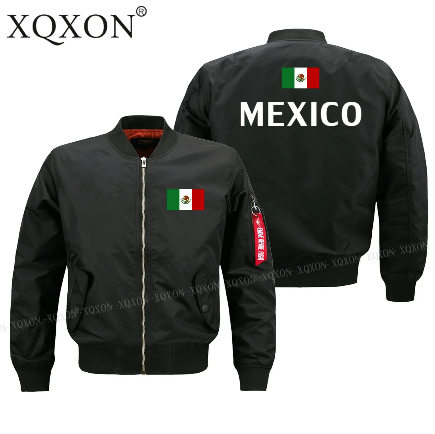 XQXON осенне зимняя куртка бомбер с принтом мексиканского флага новый дизайн