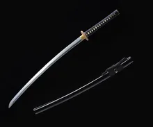 Hot sale carbon steel blade black hard wooden saya katana samurai replica store free shipping