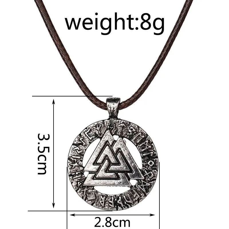 pagan amulet pendant Men necklace Scandinavian Viking jewelry Odin 's Symbol of Norse Viking Warrior Slavic Norway Valknut