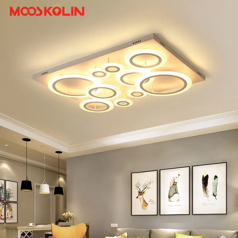 

Dimming/Remote control Living room Bedroom Modern led Chandelier White Color Surface Mounted led Chandelier Fixtures AC85V-260V
