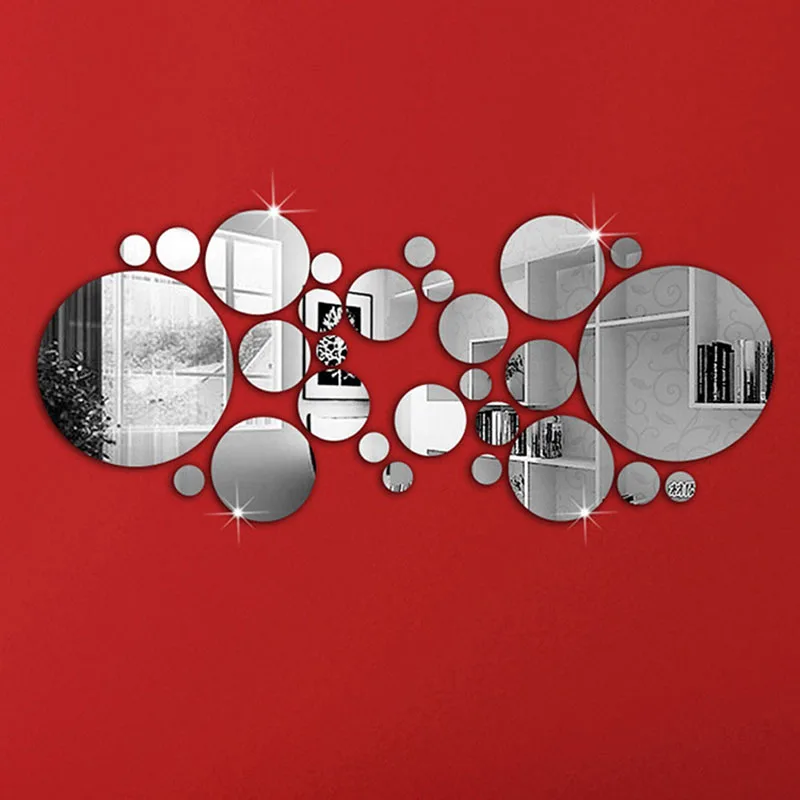 30pcs cute silver diy circle mirror wall stickers home bedroom office decor decorationchina - Mirror Wall Designs 30pcs cute silver diy circle mirror wall stickers home bedroom office decor decorationchina - Mirror Wall Designs