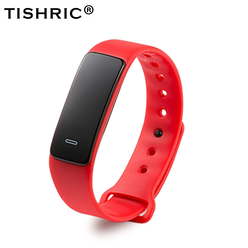 TISHRIC фитнес-браслет/трекер женщина/Дети/gps смарт-браслет шагомер браслет с монитором сердечного ритма трекер активности/браслет - Цвет: Red