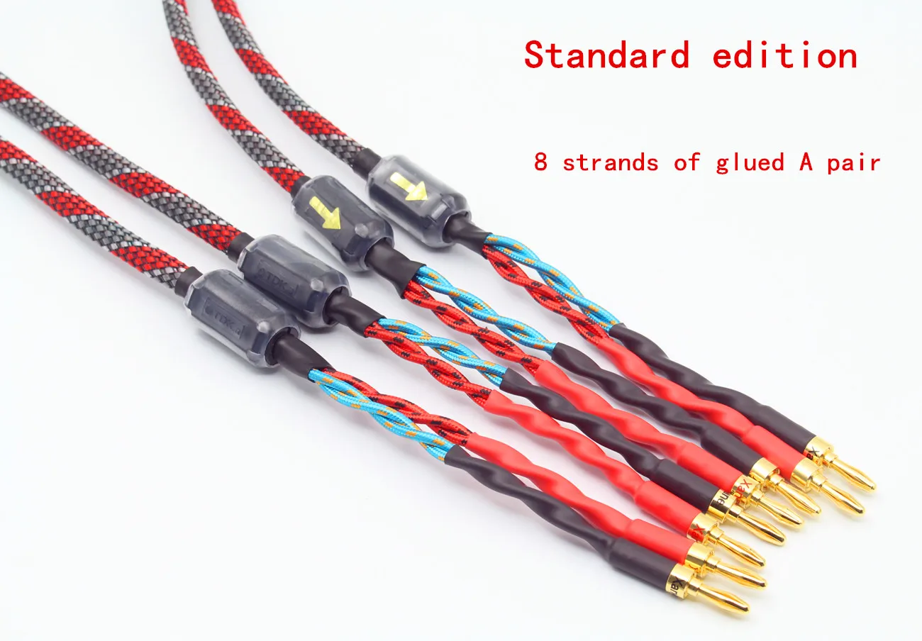  One Pair Xangsane oxygen-free copper audio speaker cable HI-FI high-end amplifier speaker cable Ban