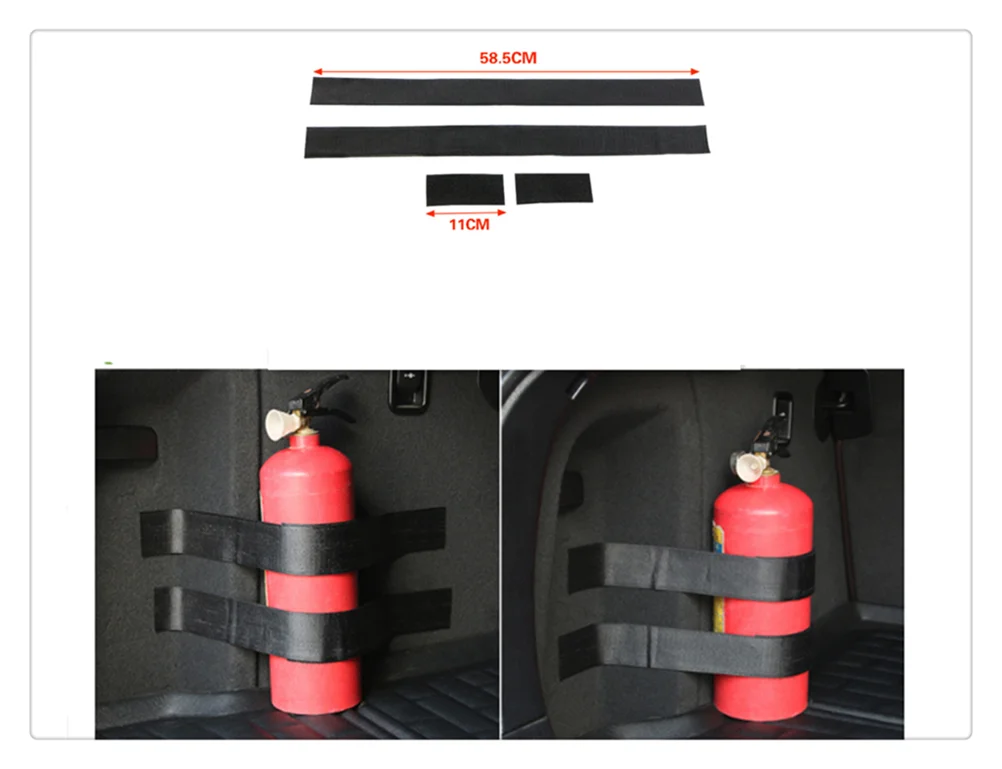 

Auto parts trunk sundries fire extinguisher nylon fixed tape stickers for Renault Alaskan Trezor Talisman Kwid Espace Kangoo