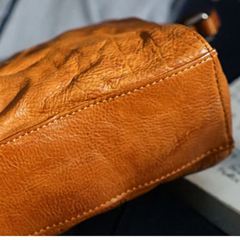 AETOO Leather literary Sen retro shawl back to the old small bag handbags handmade leather simple shoulder small dumplings