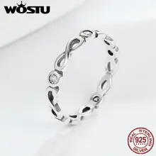 WOSTU, модные, новые, 925 пробы, серебряные кольца бесконечной любви для женщин, ювелирные изделия из стерлингового серебра FIR181