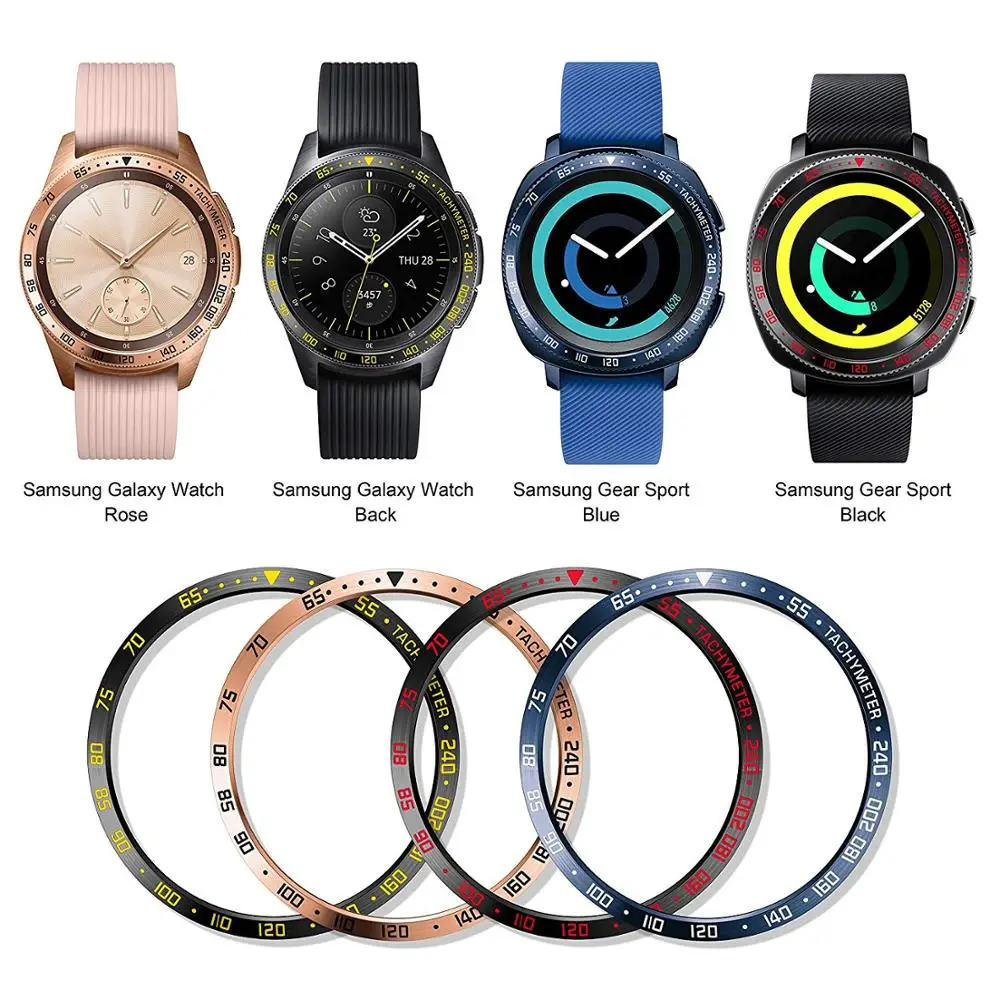 Ободок из нержавеющей стали кольцо для Samsung Galaxy Watch 42 мм/Galaxy Gear спортивное с
