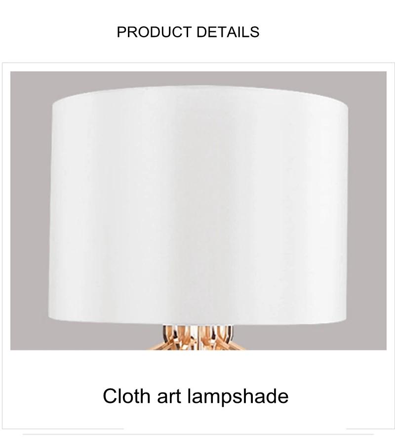 Новое поступление настольная лампа современный Высокое качество мраморный искусства ткани Настольная лампа для спальни фойе