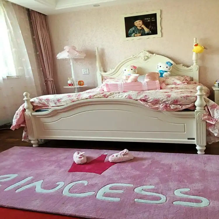 Couronne Rose Princesse Tapis Tapis Simple Chambre Fille Porche Personnalise A La Main Acrylique Tapis Tapis Enfants Salon Tapis Belle Fille Aliexpress