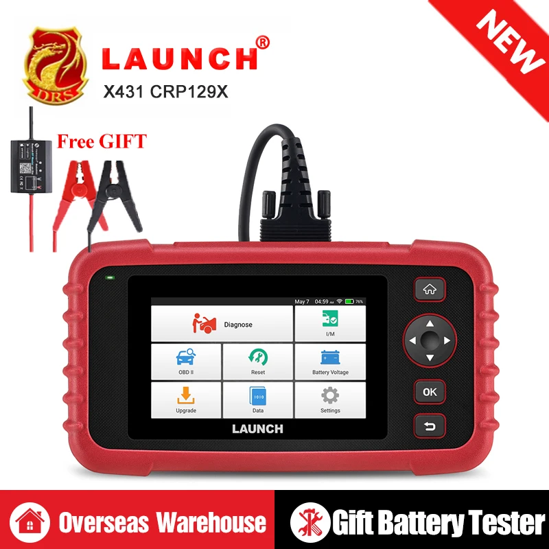 

LAUNCH X431 CRP129X OBD2 Scanner Auto Code Reader OBDII Diagnostic Tool ENG AT ABS SRS Oil Brake SAS TMPS ETS Automotive Tool