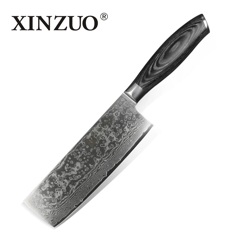 XINZUO 6 8 дюймов Nakiri кухонные ножи японский VG10 Дамасская сталь Супер качественный нож шеф повара для нарезки