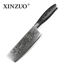 XINZUO 6 8 inch Nakiri Kitchen Knives Japanese VG10 Damascus Steel Super Quality Chef Knife Slicing