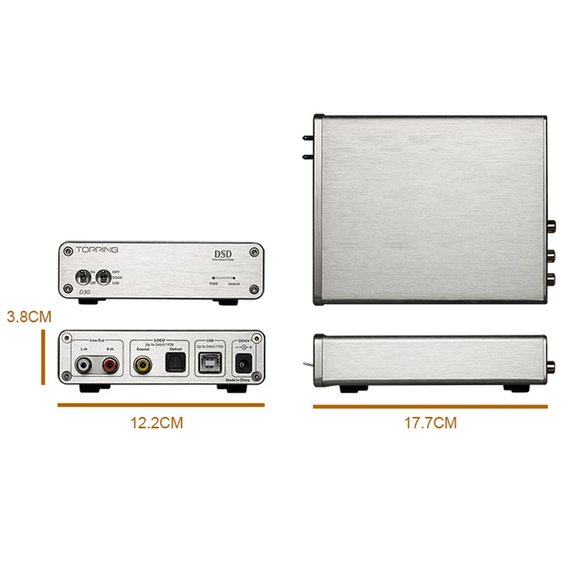 Топпинг D30 DSD аудио декодер USB DAC коаксиальный Оптический волокно XMOS CS4398 24 бит 192 кГц усилитель