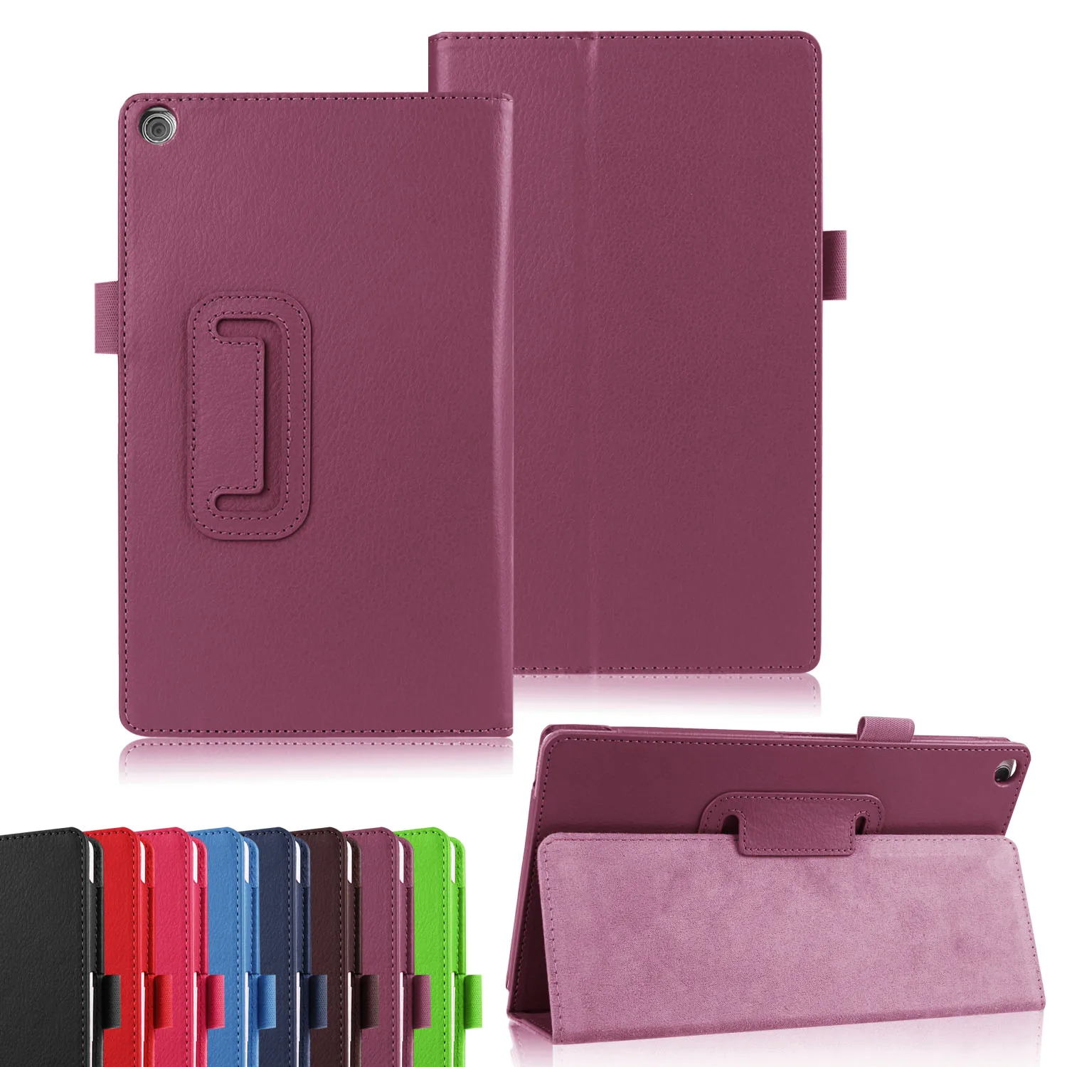  Litchi PU Leather Case for Asus Zenpad 8.0 Z380 Z380C Z380KL P024 Flip Stand Tablet Covers Case +Fi